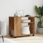 Side table with oak Sonoma wood wheels 70x35x60 cm by , Side tables - Ref: Foro24-853154, Price: 47,98 €, Discount: %