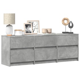 TV stand made of gray concrete engineered wood for LED TV 140x34x50 cm by , TV Furniture - Ref: Foro24-3307922, Price: 160,99...