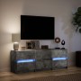 Mueble de TV LED madera ingeniería gris hormigón 140x34x50 cm de , Muebles TV - Ref: Foro24-3307922, Precio: 159,88 €, Descue...