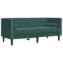 Zweiplätziges Chesterfield-Sofa mit dunkelgrünen Samtkissen. von , Sofas - Ref: Foro24-372685, Preis: 279,99 €, Rabatt: %