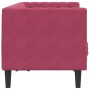 Sofá Chesterfield 2 plazas con cojines terciopelo rojo tinto de , Sofás - Ref: Foro24-372687, Precio: 279,07 €, Descuento: %