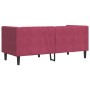 Sofá Chesterfield 2 plazas con cojines terciopelo rojo tinto de , Sofás - Ref: Foro24-372687, Precio: 279,99 €, Descuento: %