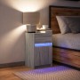 Bedside table with LED lights in gray Sonoma engineered wood by , Nightstands - Ref: Foro24-852008, Price: 55,22 €, Discount: %