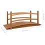 Solid fir wood garden bridge 140x60x60 cm by vidaXL, garden bridges - Ref: Foro24-313890, Price: 144,60 €, Discount: %