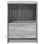 Bedside table with LED lights in gray Sonoma engineered wood by , Nightstands - Ref: Foro24-852029, Price: 48,29 €, Discount: %