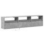 Mueble de TV de pared con LED gris hormigón 180x31x45 cm de , Muebles TV - Ref: Foro24-3307943, Precio: 171,54 €, Descuento: %