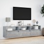 Mueble de TV de pared con LED gris hormigón 180x31x45 cm de , Muebles TV - Ref: Foro24-3307943, Precio: 171,54 €, Descuento: %