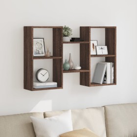 Engineered wood brown oak wall shelf 96x18x60 cm by , Shelves and shelves - Ref: Foro24-853233, Price: 40,99 €, Discount: %