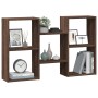 Engineered wood brown oak wall shelf 96x18x60 cm by , Shelves and shelves - Ref: Foro24-853233, Price: 44,07 €, Discount: %