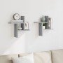 Wall shelf 2 units engineered wood Sonoma gray 38x12x38cm by , Shelves and shelves - Ref: Foro24-853250, Price: 22,13 €, Disc...