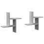 Wall shelf 2 units engineered wood Sonoma gray 38x12x38cm by , Shelves and shelves - Ref: Foro24-853250, Price: 22,13 €, Disc...