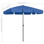 Blue beach umbrella 200x125 cm by vidaXL, Umbrellas - Ref: Foro24-314734, Price: 52,76 €, Discount: %