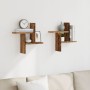 Wall shelves 2 units aged engineered wood 38x12x38cm by , Shelves and shelves - Ref: Foro24-853252, Price: 22,80 €, Discount: %