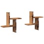 Wall shelves 2 units aged engineered wood 38x12x38cm by , Shelves and shelves - Ref: Foro24-853252, Price: 22,80 €, Discount: %