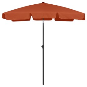 Sombrilla de playa terracota 180x120 cm de vidaXL, Sombrillas - Ref: Foro24-314724, Precio: 41,58 €, Descuento: %