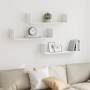 Wall shelves 2 units white engineered wood 80x18x18 cm by , Shelves and shelves - Ref: Foro24-853290, Price: 33,63 €, Discoun...