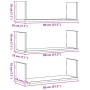 Wall shelves 2 units white engineered wood 80x18x18 cm by , Shelves and shelves - Ref: Foro24-853290, Price: 33,63 €, Discoun...