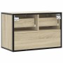 Mueble TV madera ingeniería y metal roble Sonoma 60x31x39,5 cm de , Muebles TV - Ref: Foro24-848910, Precio: 59,29 €, Descuen...