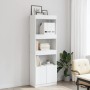 Aparador alto madera de ingeniería blanco 63x33x180 cm de , Librerías y estanterías - Ref: Foro24-3309600, Precio: 112,46 €, ...