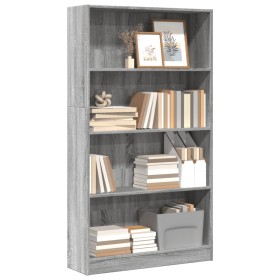 Engineered wood bookshelf in Sonoma gray