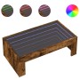 Coffee table with Infinity LED smoked oak 90x50x30 cm by , Coffee table - Ref: Foro24-847620, Price: 110,47 €, Discount: %