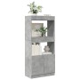 Engineered wood sideboard in concrete gray 63x33x140 cm by , Bookcases and shelves - Ref: Foro24-855109, Price: 83,49 €, Disc...