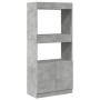 Aparador de madera de ingeniería gris hormigón 63x33x140 cm de , Librerías y estanterías - Ref: Foro24-855109, Precio: 83,49 ...