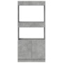 Aparador de madera de ingeniería gris hormigón 63x33x140 cm de , Librerías y estanterías - Ref: Foro24-855109, Precio: 83,49 ...