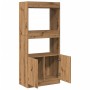 Aparador de madera de ingeniería roble artisian 63x33x140 cm de , Librerías y estanterías - Ref: Foro24-855114, Precio: 83,99...