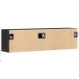 Wall-mounted TV stand with LED lights black 140x31x38 cm by , TV Furniture - Ref: Foro24-852370, Price: 111,67 €, Discount: %