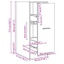 Medizinschrank aus grauer Sonoma-Ingenieurholz 30x41x77,5 cm. von , Schließfächer und Lagerschränke - Ref: Foro24-855156, Pre...