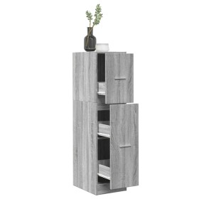 Armario botiquín madera ingeniería gris hormigón 30x41x118 cm de , Taquillas y armarios de almacenamiento - Ref: Foro24-85516...