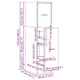 Medizinschrank aus grauem Beton-Ingenieurholz, 30x41x118 cm. von , Schließfächer und Lagerschränke - Ref: Foro24-855163, Prei...