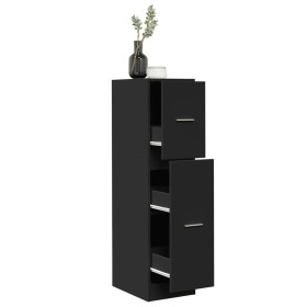 Engineered wood black medicine cabinet 30x41x118 cm by , Lockers and storage cabinets - Ref: Foro24-855161, Price: 77,91 €, D...