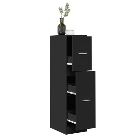 Armario botiquín madera de ingeniería negro 30x41x118 cm de , Taquillas y armarios de almacenamiento - Ref: Foro24-855161, Pr...