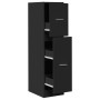 Engineered wood black medicine cabinet 30x41x118 cm by , Lockers and storage cabinets - Ref: Foro24-855161, Price: 89,79 €, D...