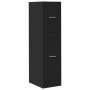 Engineered wood black medicine cabinet 30x41x118 cm by , Lockers and storage cabinets - Ref: Foro24-855161, Price: 89,79 €, D...