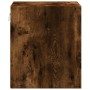 Wall-mounted bedside table with LED lights in smoked oak. by , Nightstands - Ref: Foro24-852069, Price: 54,26 €, Discount: %