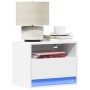 Wall-mounted bedside tables with LED lights, 2 units, white by , Nightstands - Ref: Foro24-852062, Price: 101,43 €, Discount: %