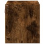 Wall-mounted bedside table with LED lights in smoked oak. by , Nightstands - Ref: Foro24-852097, Price: 43,10 €, Discount: %