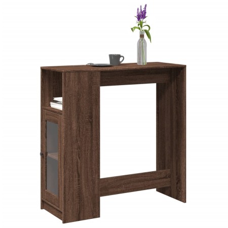 Hoher Bartisch mit Eichenregalen in Braun 101x40x103,5 cm von , Küchen- und Esstische - Ref: Foro24-854370, Preis: 87,19 €, R...