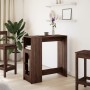 Tall bar table with oak brown shelves 101x40x103.5 cm by , Kitchen and dining tables - Ref: Foro24-854370, Price: 87,19 €, Di...