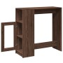 Tall bar table with oak brown shelves 101x40x103.5 cm by , Kitchen and dining tables - Ref: Foro24-854370, Price: 87,19 €, Di...