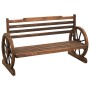 Solid spruce wood garden bench 112 cm by vidaXL, garden benches - Ref: Foro24-313891, Price: 162,07 €, Discount: %