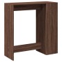 Tall bar table with oak brown shelves 101x40x103.5 cm by , Kitchen and dining tables - Ref: Foro24-854370, Price: 87,19 €, Di...