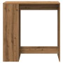 Tall table with oak wood shelves artisan 101x40x103.5 cm by , Kitchen and dining tables - Ref: Foro24-854372, Price: 84,86 €,...