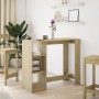 Bar table with Sonoma oak wood shelf 124x46x103.5 cm by , Kitchen and dining tables - Ref: Foro24-854393, Price: 84,13 €, Dis...