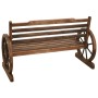 Banco de jardín madera maciza de abeto 112 cm de vidaXL, Bancos de jardín - Ref: Foro24-313891, Precio: 144,99 €, Descuento: %