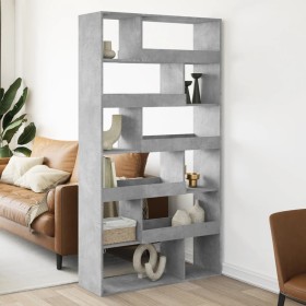 Room divider made of gray wood and concrete 100x33x187.5 cm by , Bookcases and shelves - Ref: Foro24-3309504, Price: 161,24 €...