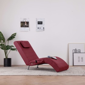 Massage divan with wine red synthetic leather pillow by , Daybeds - Ref: Foro24-281287, Price: 213,75 €, Discount: %